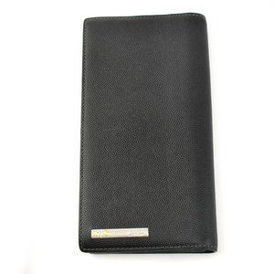 CARTIER "Love": Black, Leather & "Screw" Hardware Logo Long Wallet (pv)